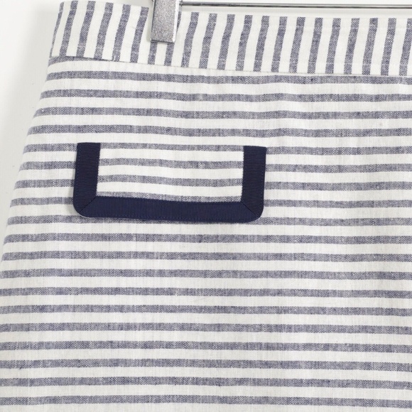 Brooks Brothers linen cotton blend striped mini skirt nautical resort vacation - Picture 4 of 8